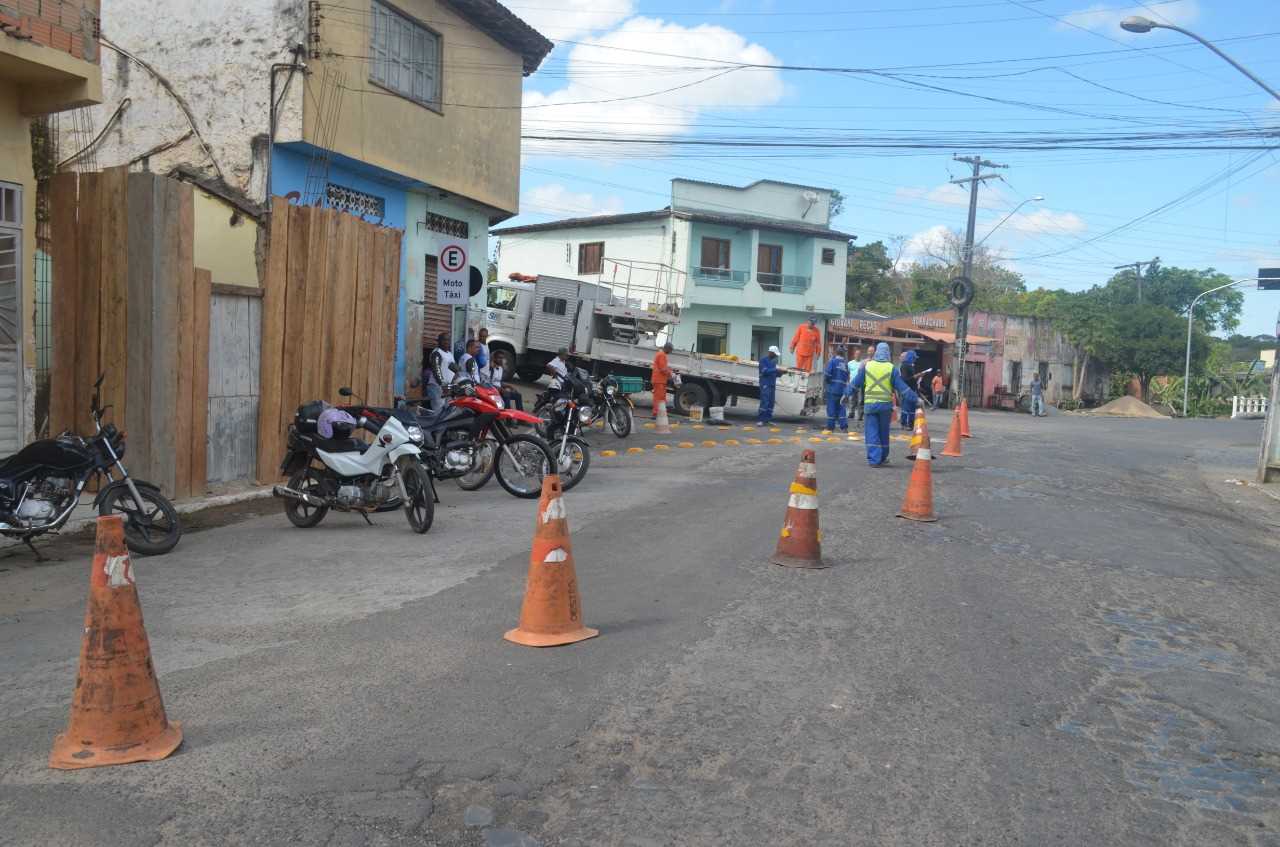 Rotatória começa a ser construída próxima a Ponte do Rio Panelão